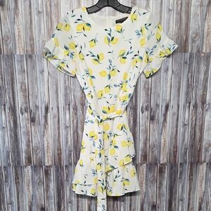 Banana Republic Lemon Patterned Mini Dress Size 0P